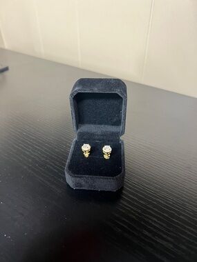 9.5mm Double Halo Earrings